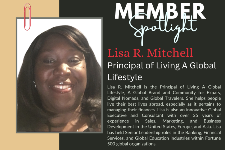 Member Spotlight graphic image of Lisa Mitchell with her photo and bio